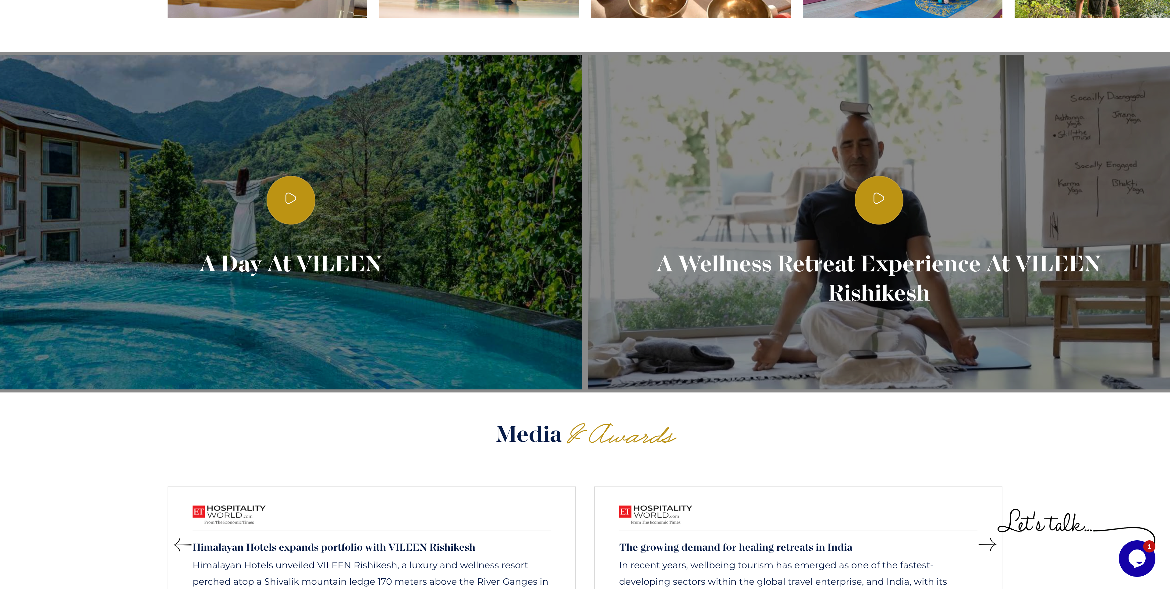 Custom website design for a hotel business.