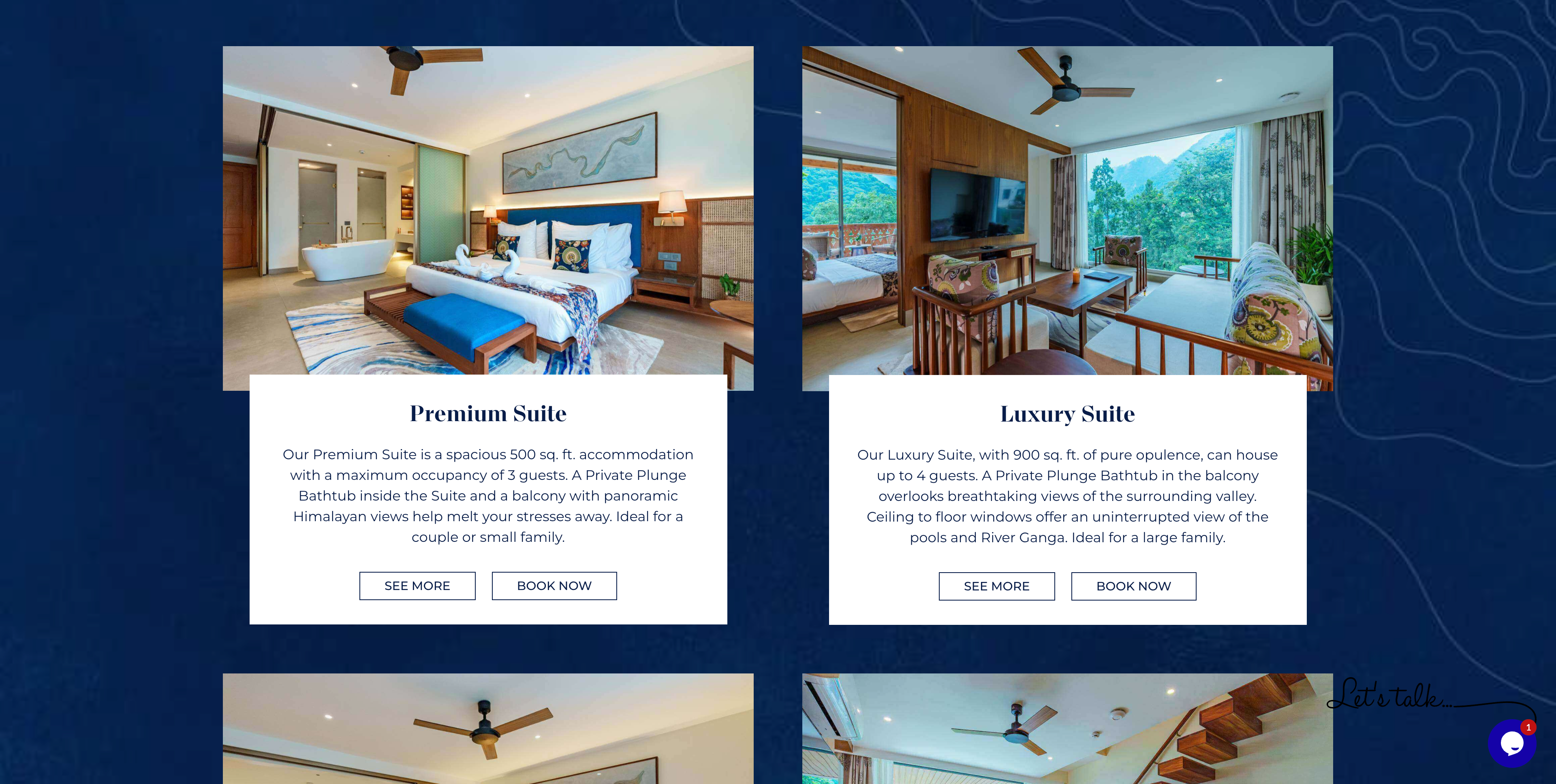 Custom website design for a hotel business.